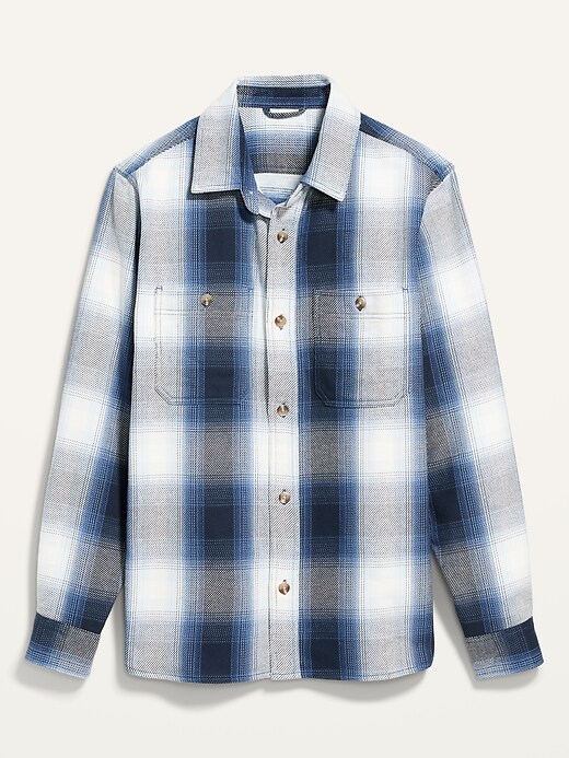 Image number 4 showing, Oversized Plaid Twill Shacket for Men