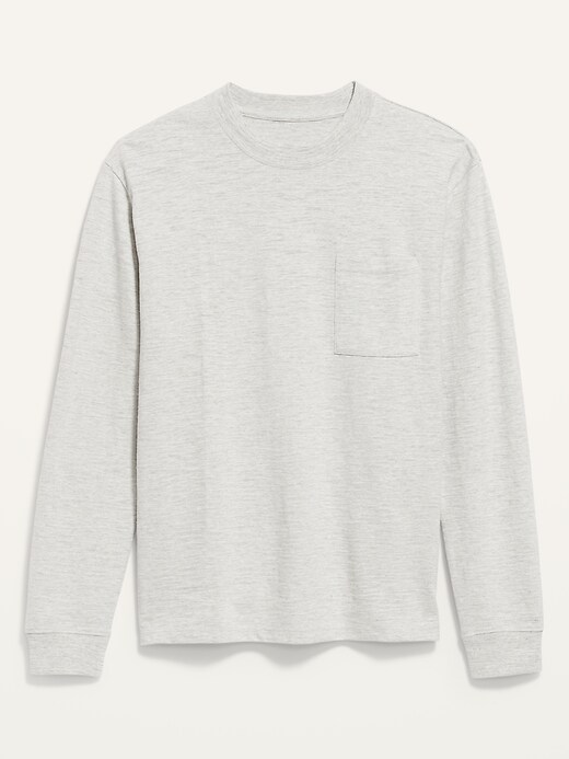 Image number 3 showing, Slub-Knit Long-Sleeve Pocket T-Shirt for Men