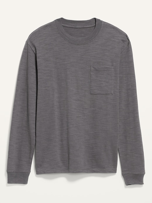 Image number 3 showing, Slub-Knit Long-Sleeve Pocket T-Shirt