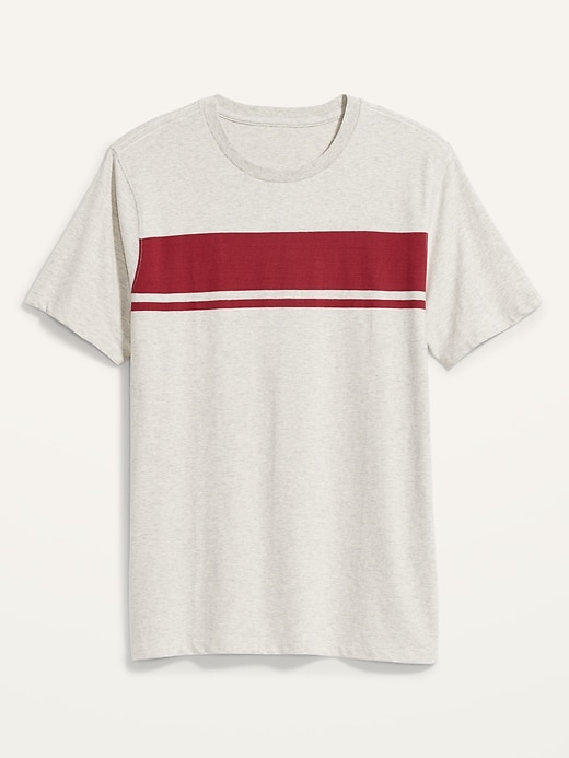 View large product image 1 of 1. Soft-Washed Center-Stripe T-Shirt