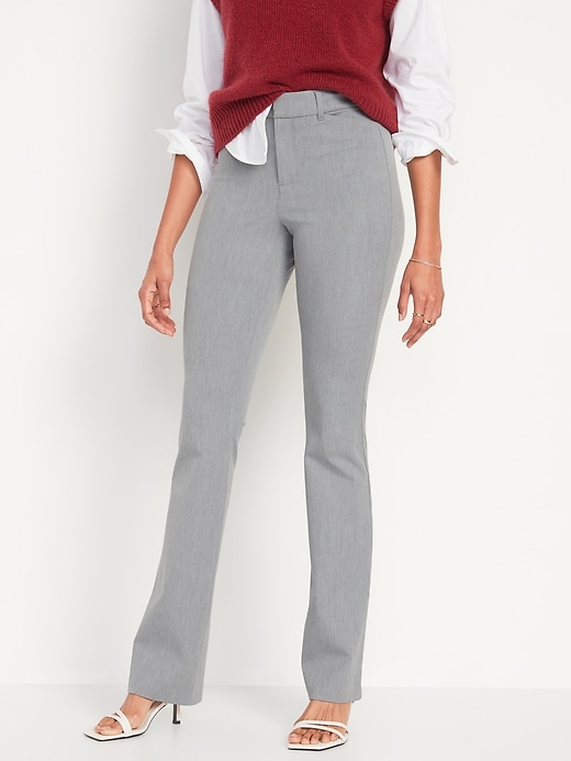 Image number 1 showing, High-Waisted Heathered Pixie Flare Pants for Women