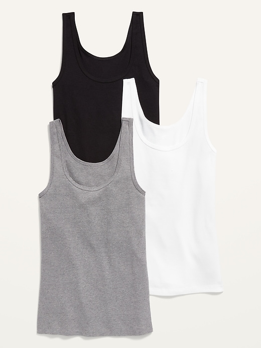 Old Navy Slim-Fit Rib-Knit Tank Top 3-Pack for Women. 2