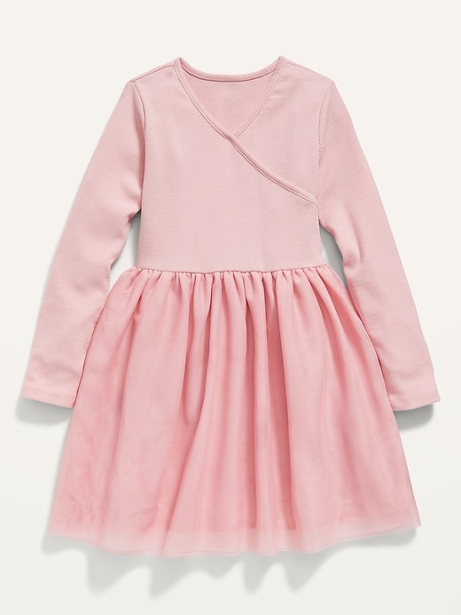 View large product image 1 of 3. Fit & Flare Wrap-Front Tutu Dress for Toddler Girls