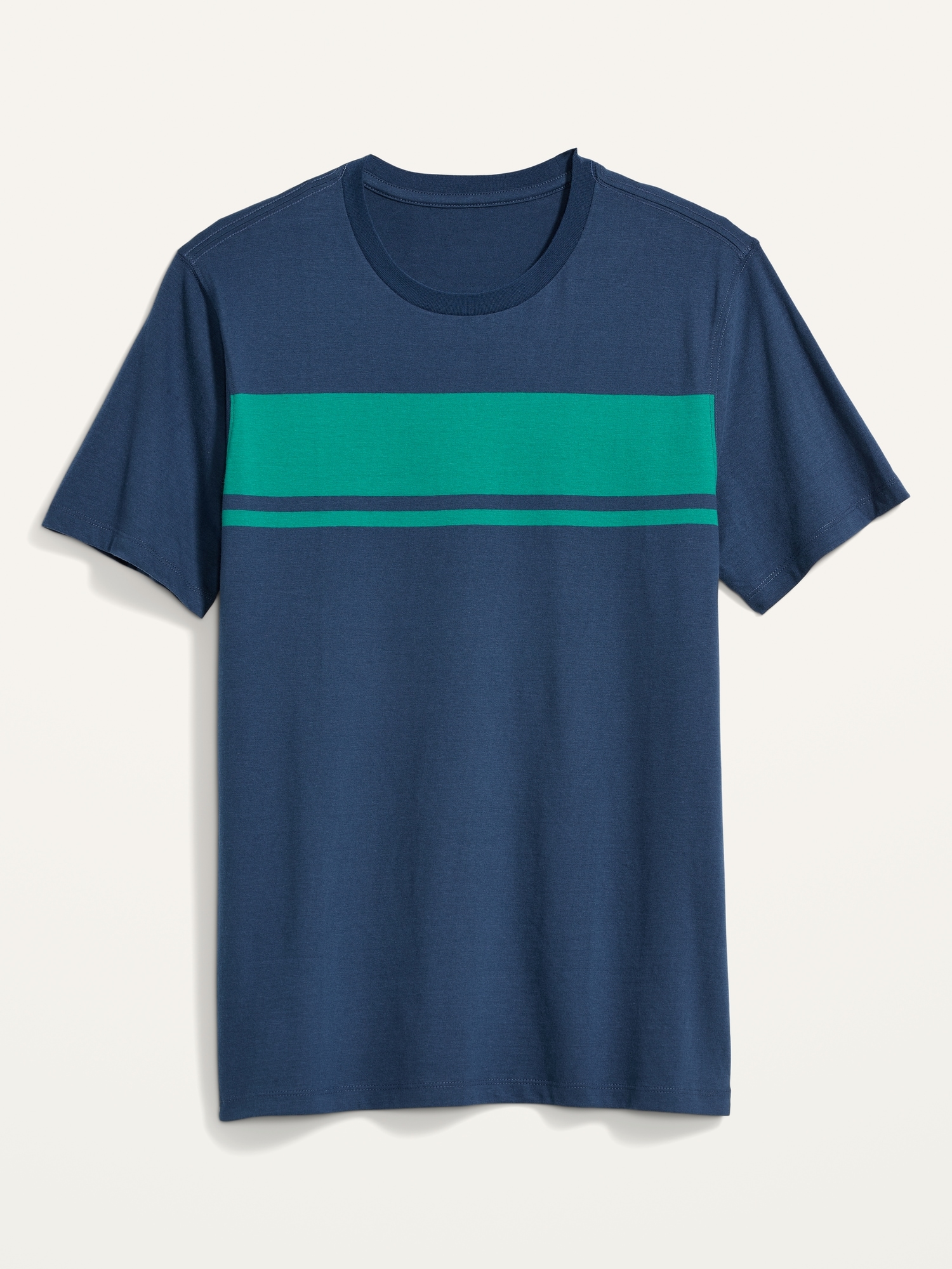 Old Navy Soft-Washed Center-Stripe T-Shirt for Men blue. 1