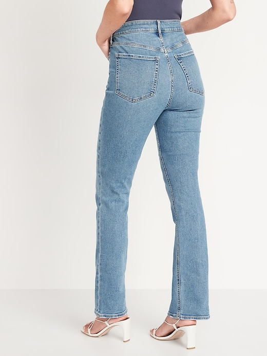 Image number 2 showing, Extra High-Waisted Button-Fly Kicker Boot-Cut Jeans for Women