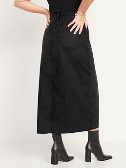 Old navy black jean on sale skirt