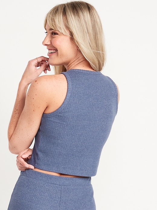 Image number 2 showing, Cropped Rib-Knit Tank Top