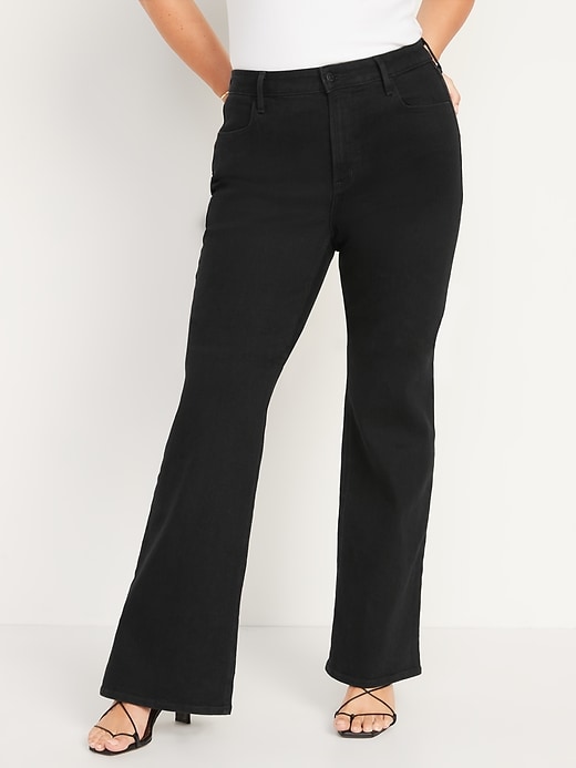Image number 5 showing, High-Waisted Wow Black Flare Jeans for Women