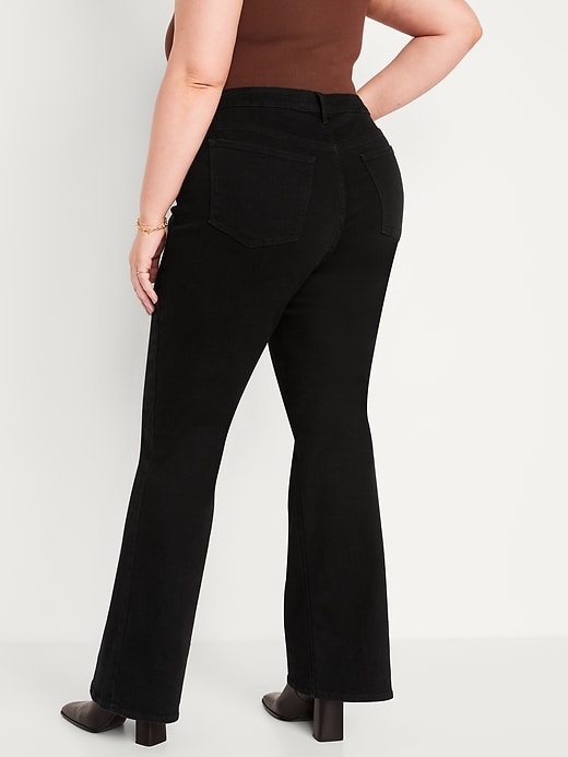 Image number 8 showing, High-Waisted Wow Black Flare Jeans for Women