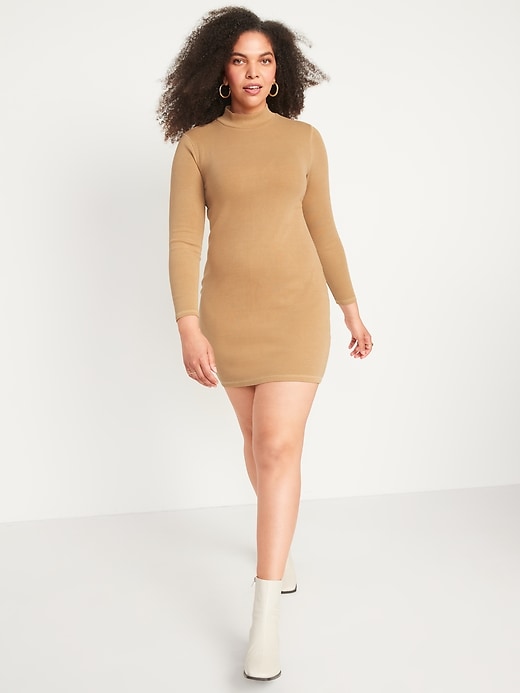 Image number 5 showing, Fitted Rib-Knit Mini Dress