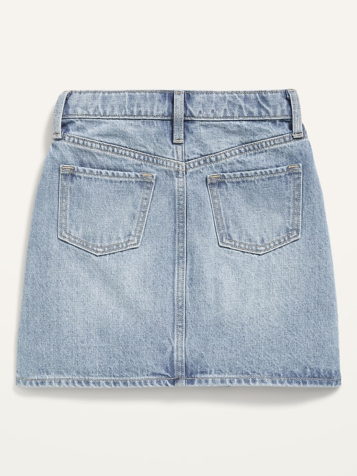 High-Waisted Button-Fly Jean Skirt for Girls