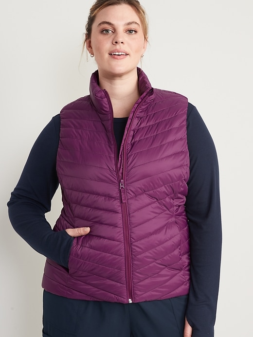 Image number 7 showing, Water-Resistant Narrow-Channel Puffer Vest for Women