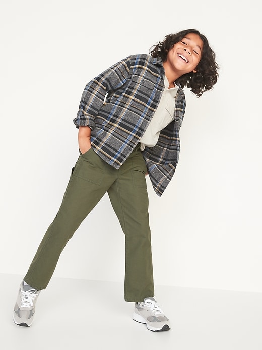 Image number 6 showing, Built-In Flex Loose Tapered Canvas Utility Pants for Boys
