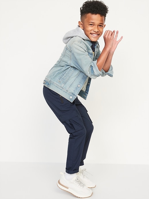 Image number 2 showing, Built-In Flex Tapered Tech Cargo Chino Pants for Boys