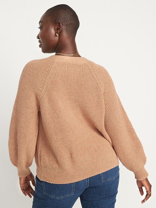 Image number 6 showing, Shaker-Stitch Cardigan Sweater for Women