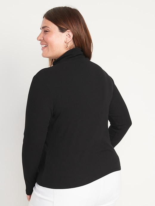 Image number 8 showing, Rib-Knit Turtleneck Top for Women
