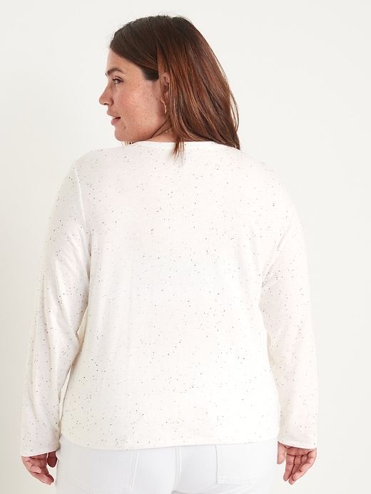 Image number 8 showing, EveryWear Speckled Long-Sleeve T-Shirt