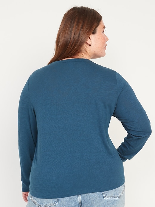 Image number 8 showing, EveryWear Slub-Knit Long-Sleeved T-Shirt for Women