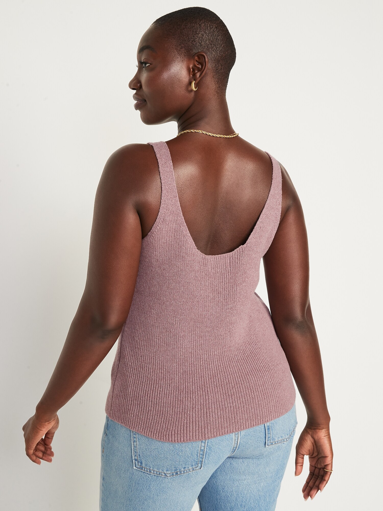 Women's V Neck Knit Tank Tops Casual Knitwear Sleeveless Shirts