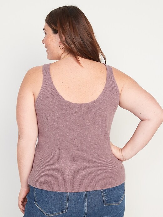 Image number 8 showing, V-Neck Rib-Knit Sweater Tank Top for Women