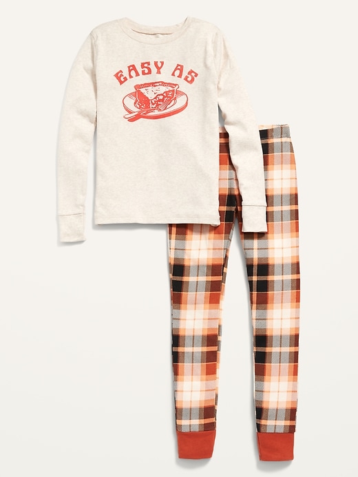 View large product image 2 of 4. Matching Thanksgiving Gender-Neutral Snug-Fit Pajama Set For Kids