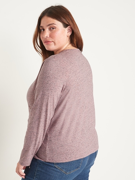 Image number 8 showing, EveryWear Speckled Long-Sleeve T-Shirt for Women