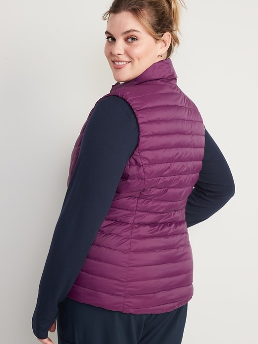 Image number 8 showing, Water-Resistant Narrow-Channel Puffer Vest for Women