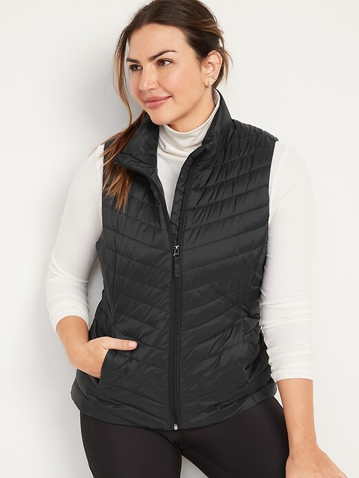 Image number 5 showing, Water-Resistant Narrow-Channel Puffer Vest for Women