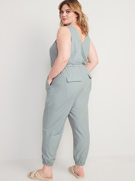 Image number 8 showing, Sleeveless StretchTech Wrap-Effect Jumpsuit for Women
