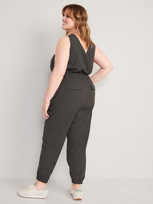Image number 8 showing, Sleeveless StretchTech Wrap-Effect Jumpsuit