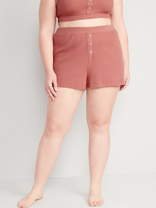 WAFFLE KNIT SHORTS Small to xLarge (free size) Waffle knitted fabric with  individual plastic