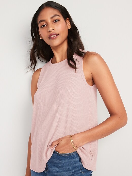 Old Navy Luxe Rib Knit Swing Tank Top For Women 