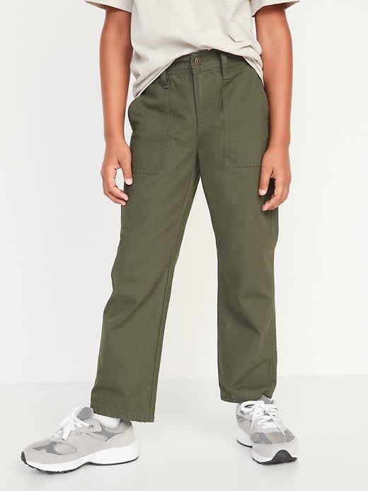 Old Navy Loose Tapered Canvas Utility Pants for Boys. 1