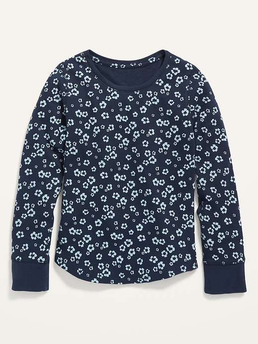 Old Navy Long-Sleeve Thermal-Knit T-Shirt for Girls. 1