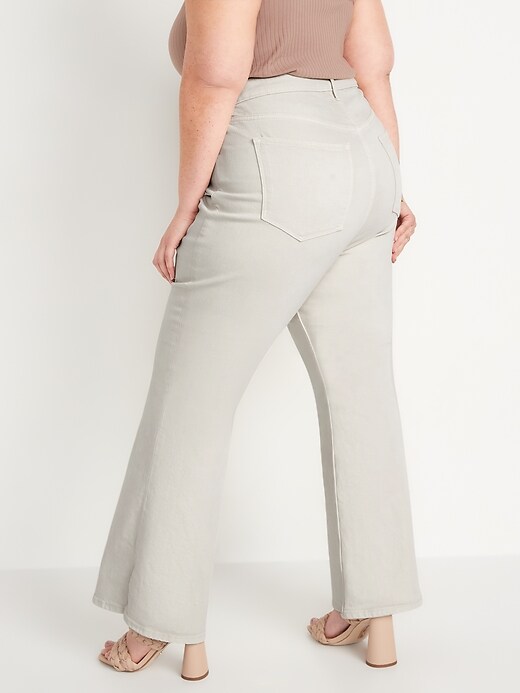 Image number 8 showing, Higher High-Rise Off-White Side-Split Flare Jeans for Women
