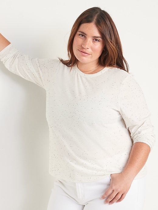 Image number 7 showing, EveryWear Speckled Long-Sleeve T-Shirt