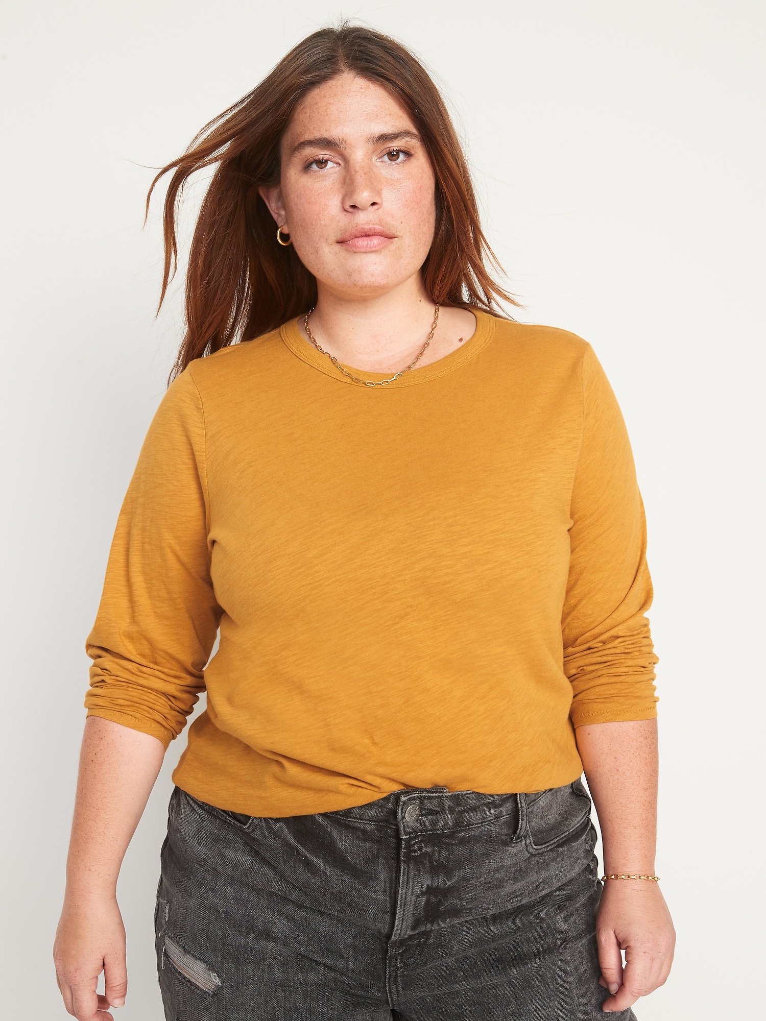 EveryWear SlubKnit LongSleeved TShirt for Women Old Navy