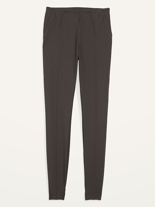 High-Waisted PowerSoft Pintucked Side-Slit 7/8 Leggings