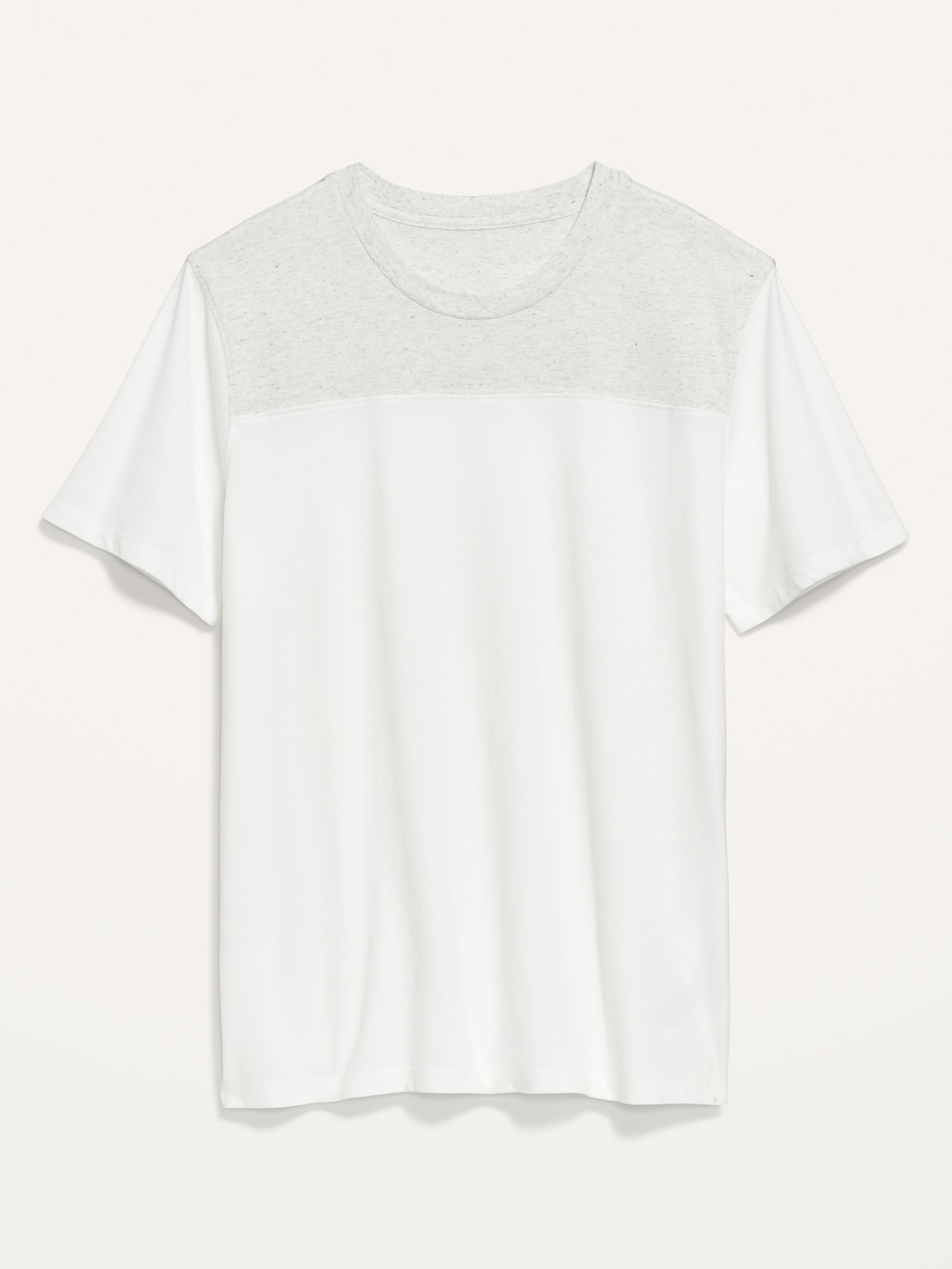 Old Navy Soft-Washed Color-Block Football T-Shirt for Men white. 1