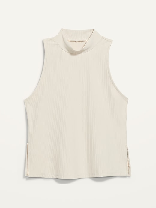 Image number 4 showing, PowerSoft Rib-Knit Mock-Neck Sleeveless Top for Women
