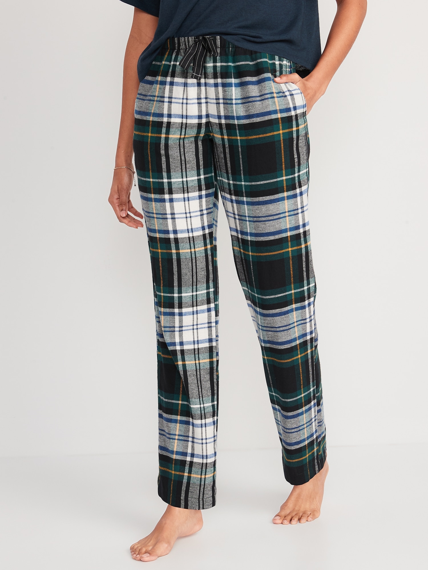 Matching Printed Flannel Pajama Pants 