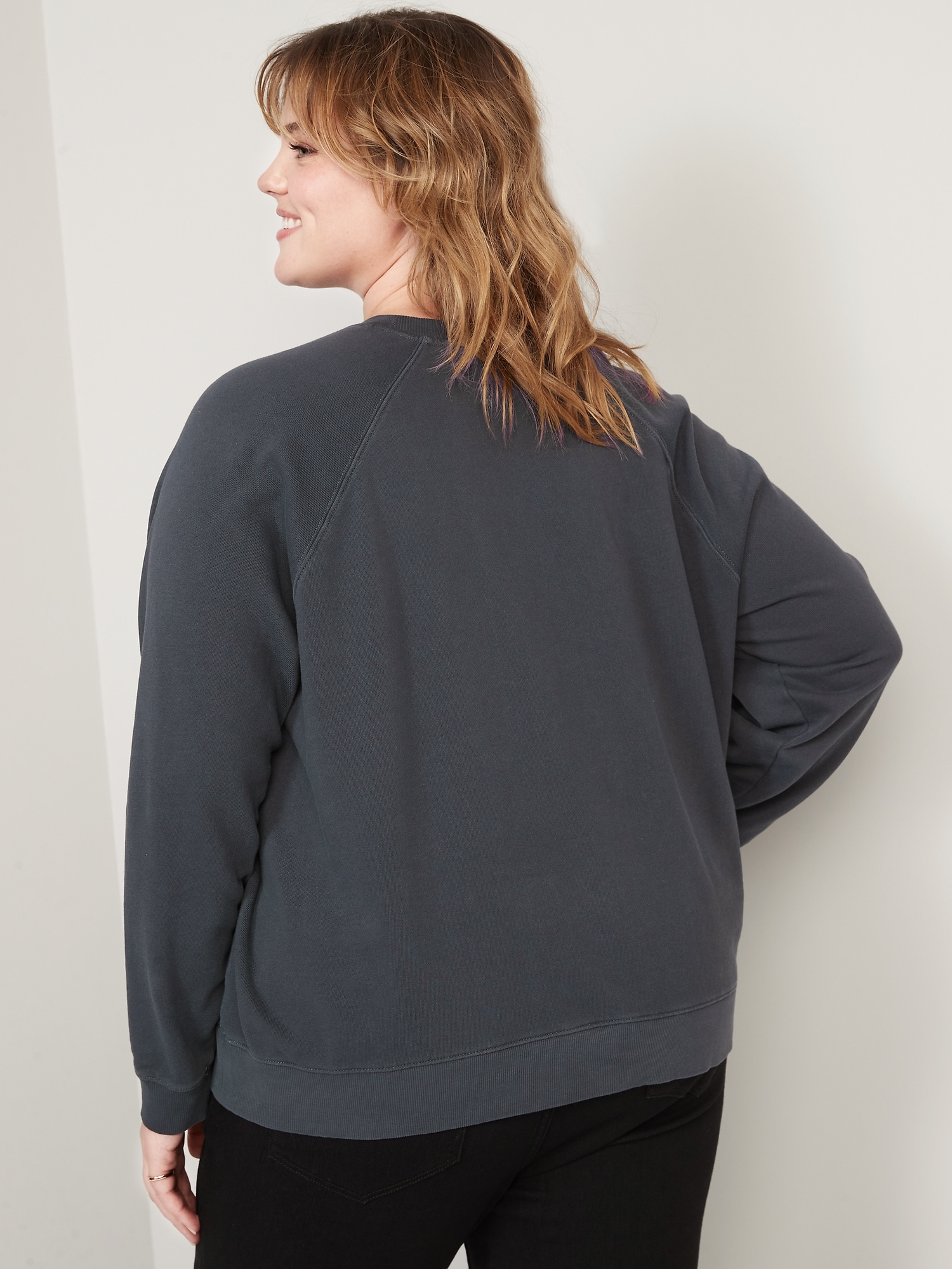 Long-Sleeve Logo Graphic French-Terry Sweatshirt for Women | Old Navy