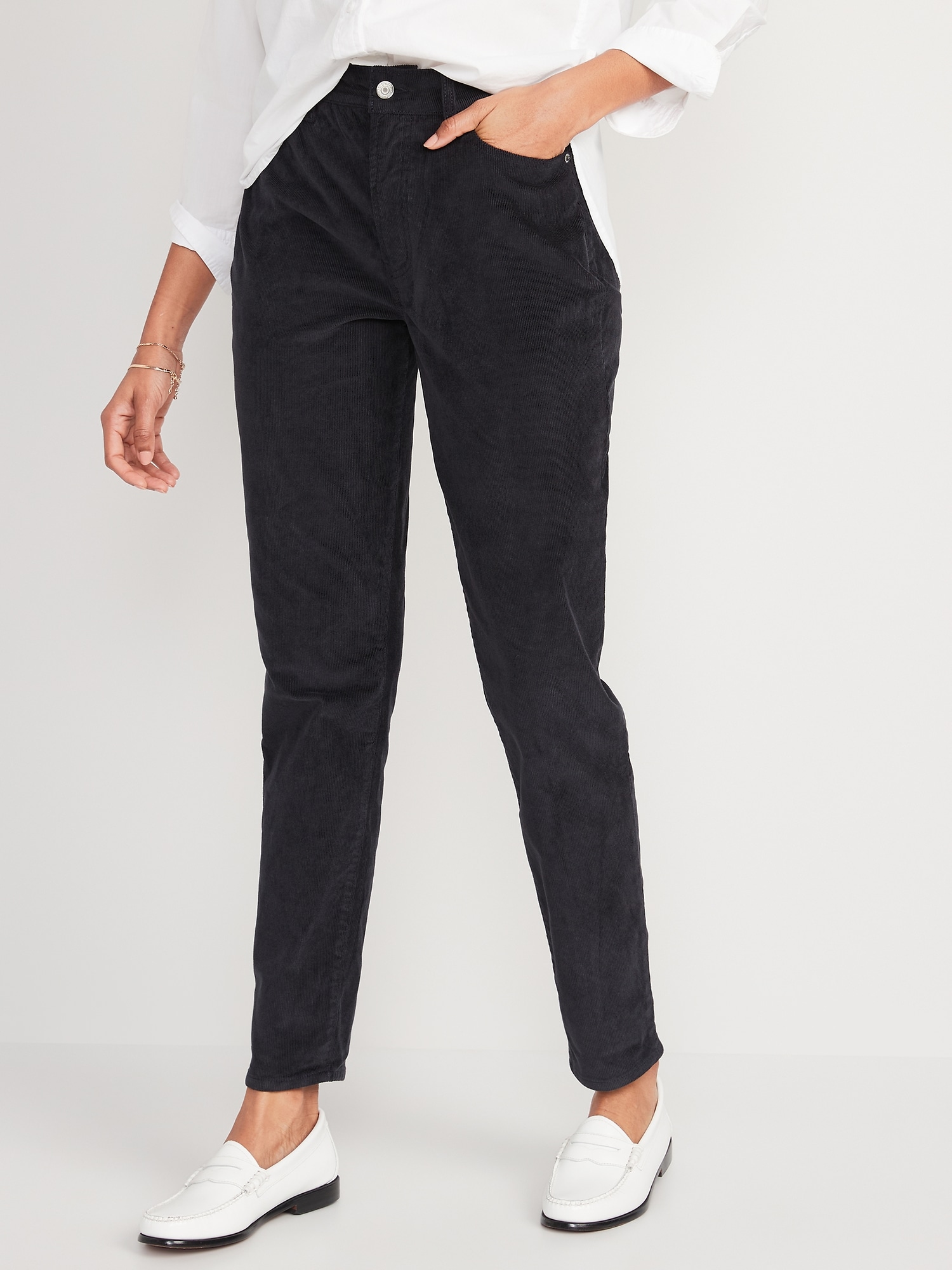 High-Waisted OG Straight Corduroy Ankle Pants | Old Navy