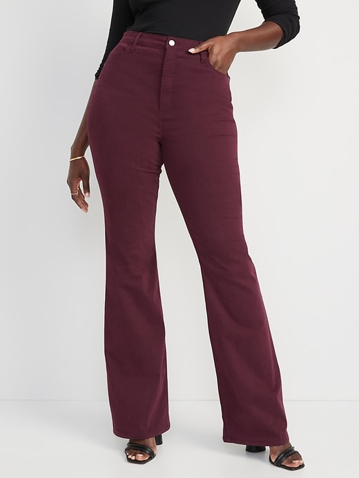 Image number 5 showing, Higher High-Waisted Pop-Color Flare Jeans for Women