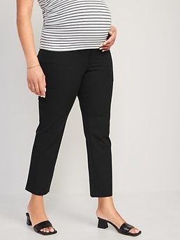 Old Navy Maternity Full Panel Pixie Straight Ankle Pants