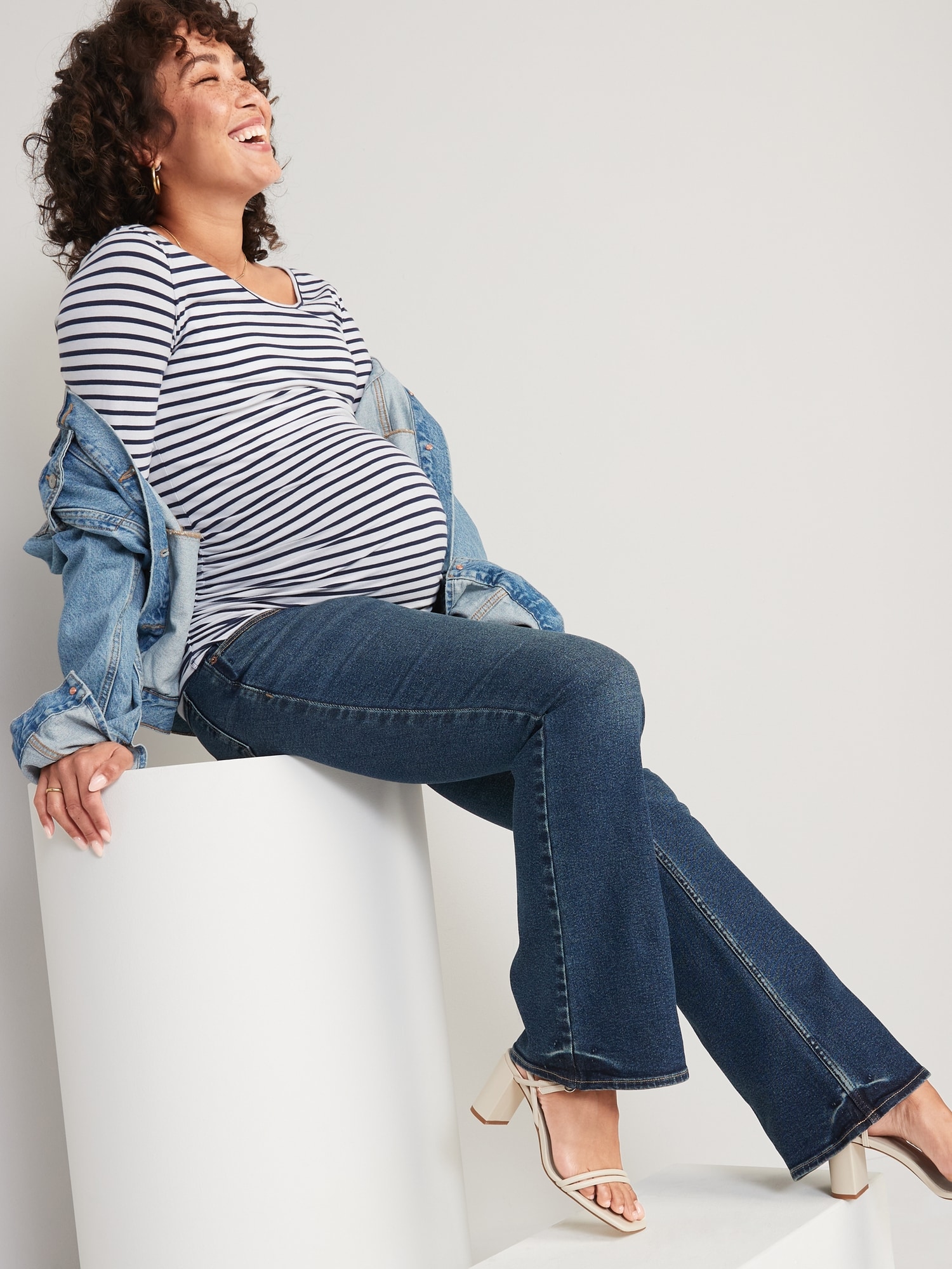 old navy maternity flare jeans