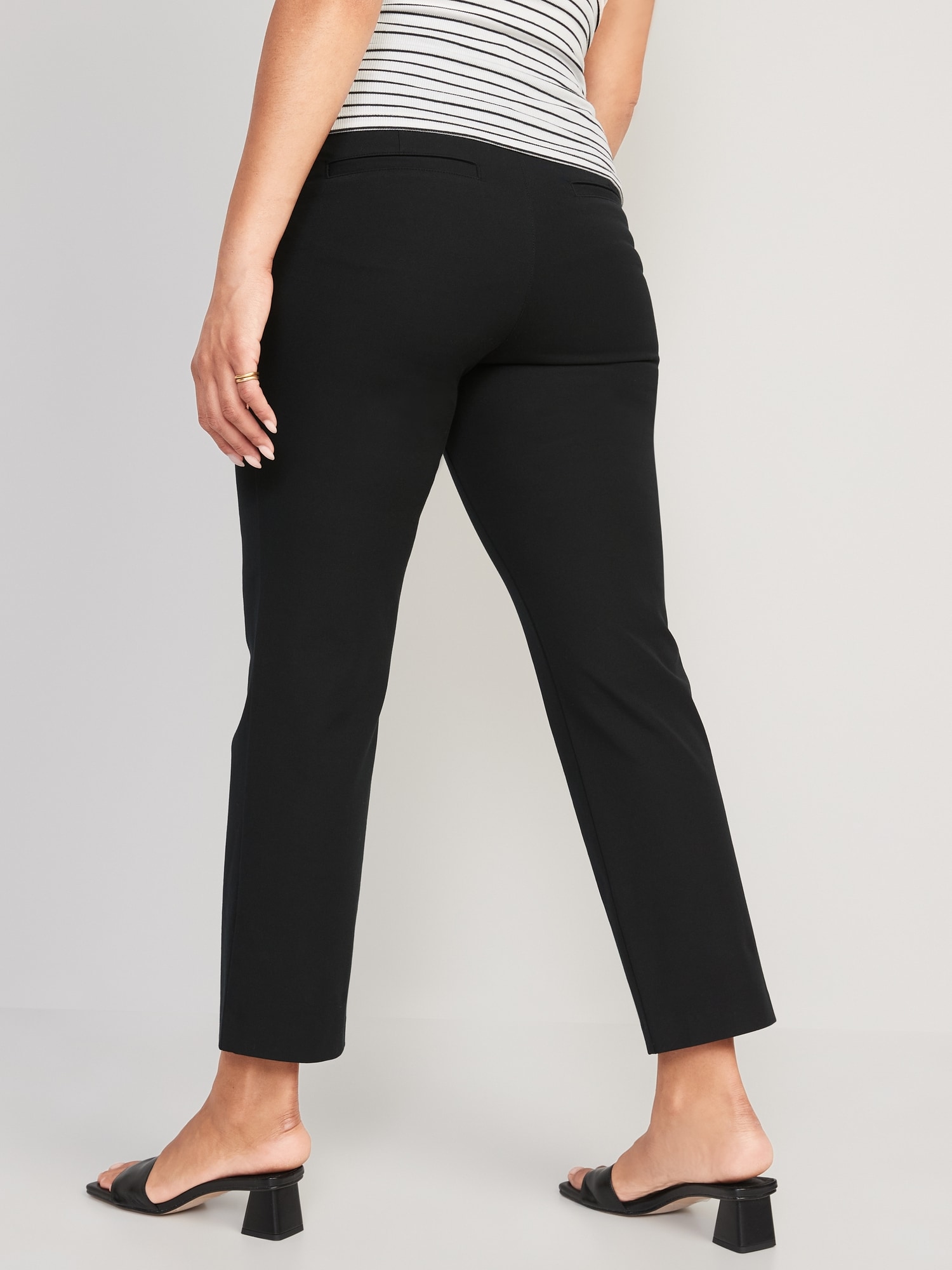 Maternity Full-Panel Pixie Straight Ankle Pants | Old Navy