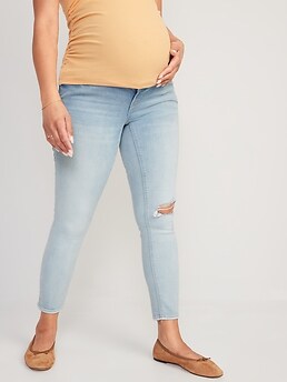 old navy white maternity jeans