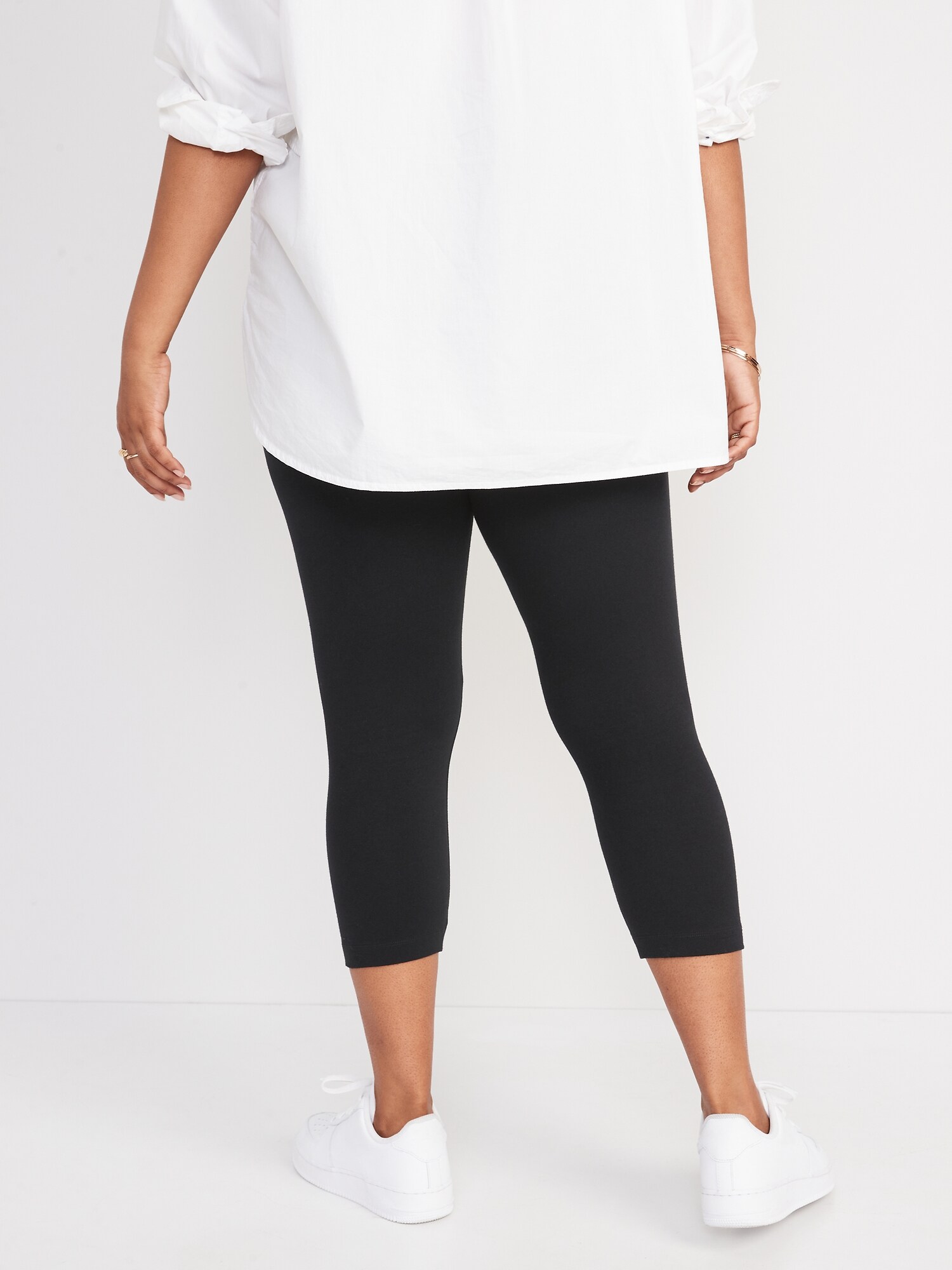 Женские леггинсы Old Navy High-Waisted Fashion Layering Cropped Legging, цвет: Чёрный — фото 6