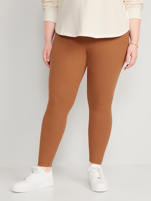 Image number 7 showing, High Waisted Rib-Knit Leggings for Women